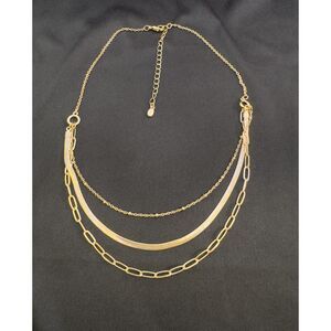 Goldtone Multi Strand Necklace